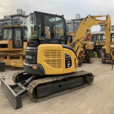 Used Mini Excavator KOMETSU PC55MR-2 with hammer